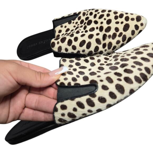Jenni Kayne Pony Hair Leopard Print Mules Size: 38 - Picture 7 of 7
